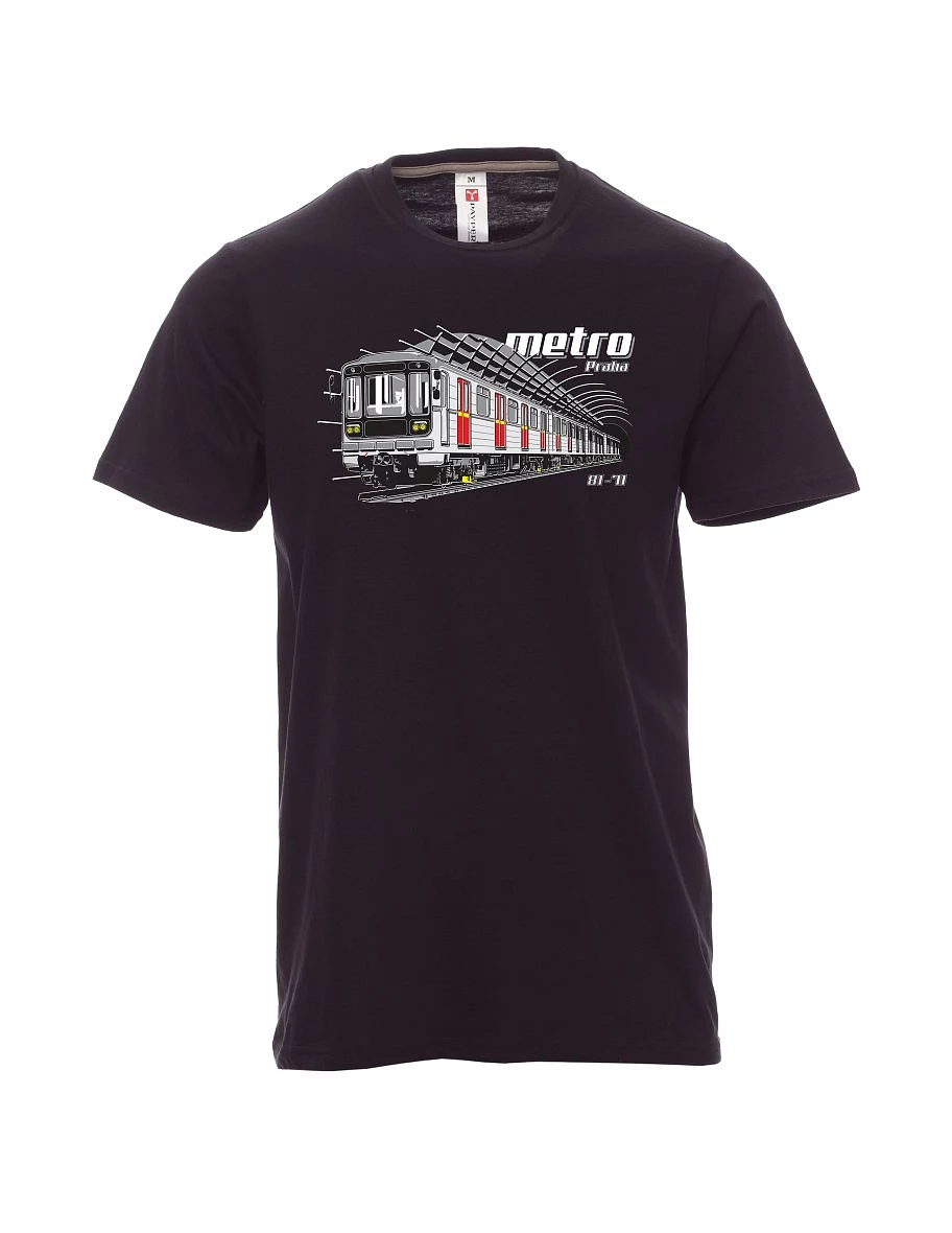 Schwarzes T-Shirt für Männer Metro 81-71