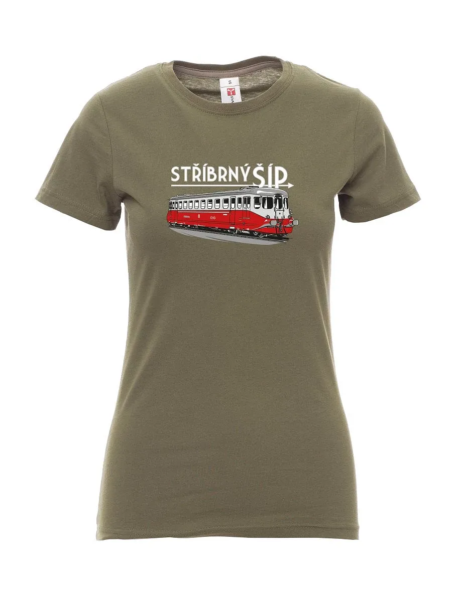 Khaki T-Shirt für Damen Silberpfeil M 260 001
