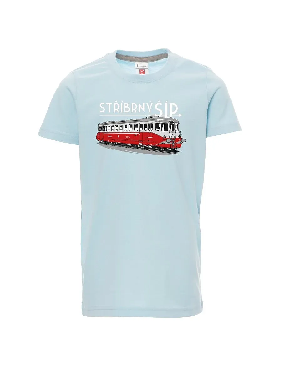 Blassblaues Kinder T-Shirt Silberpfeil M 260 001