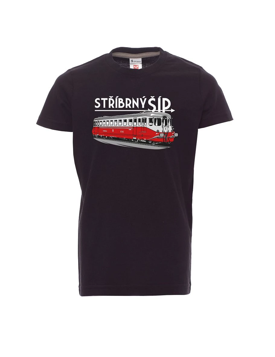 Schwarzes Kinder T-Shirt Silberpfeil M 260 001