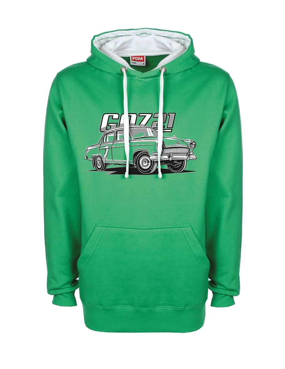 Weiß-grünes Sweatshirt GAZ 21