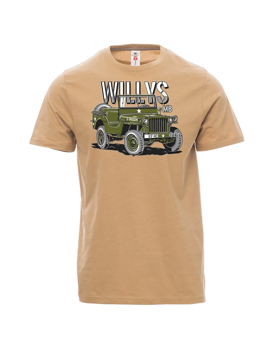 Braunes T-Shirt für Männer Willys MB