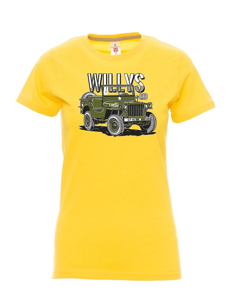 Gelbes T-Shirt für Damen Willys MB