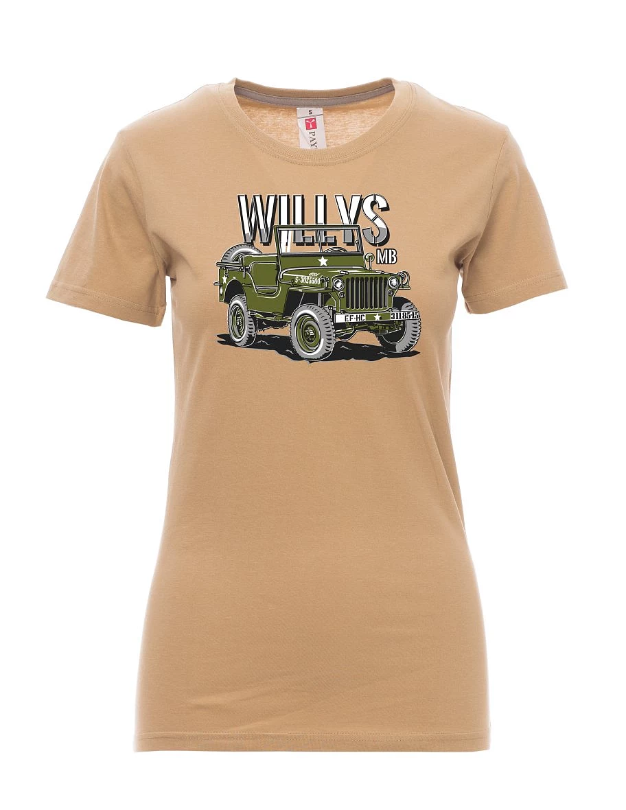 Braunes T-Shirt für Damen Willys MB