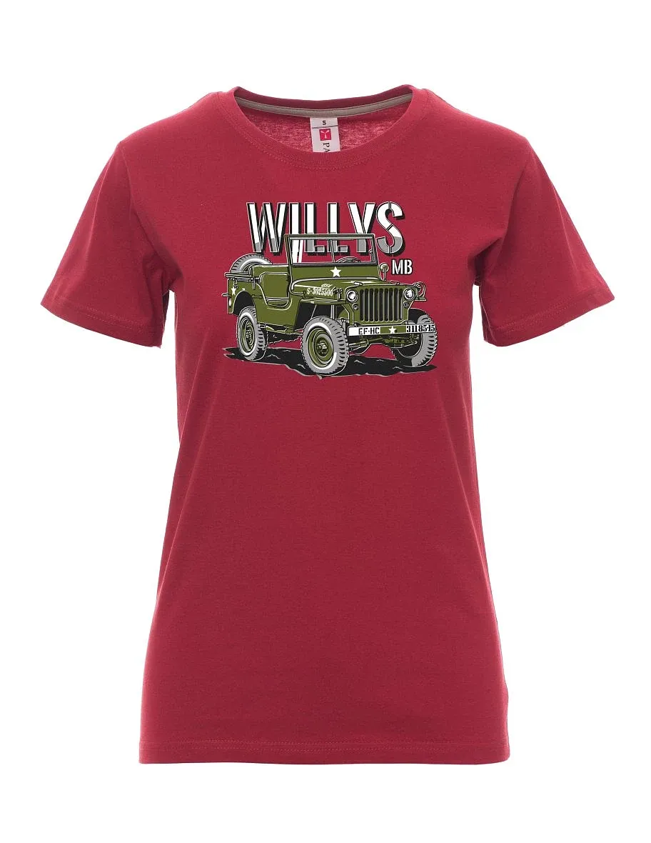 Bordeaux T-Shirt für Damen Willys MB