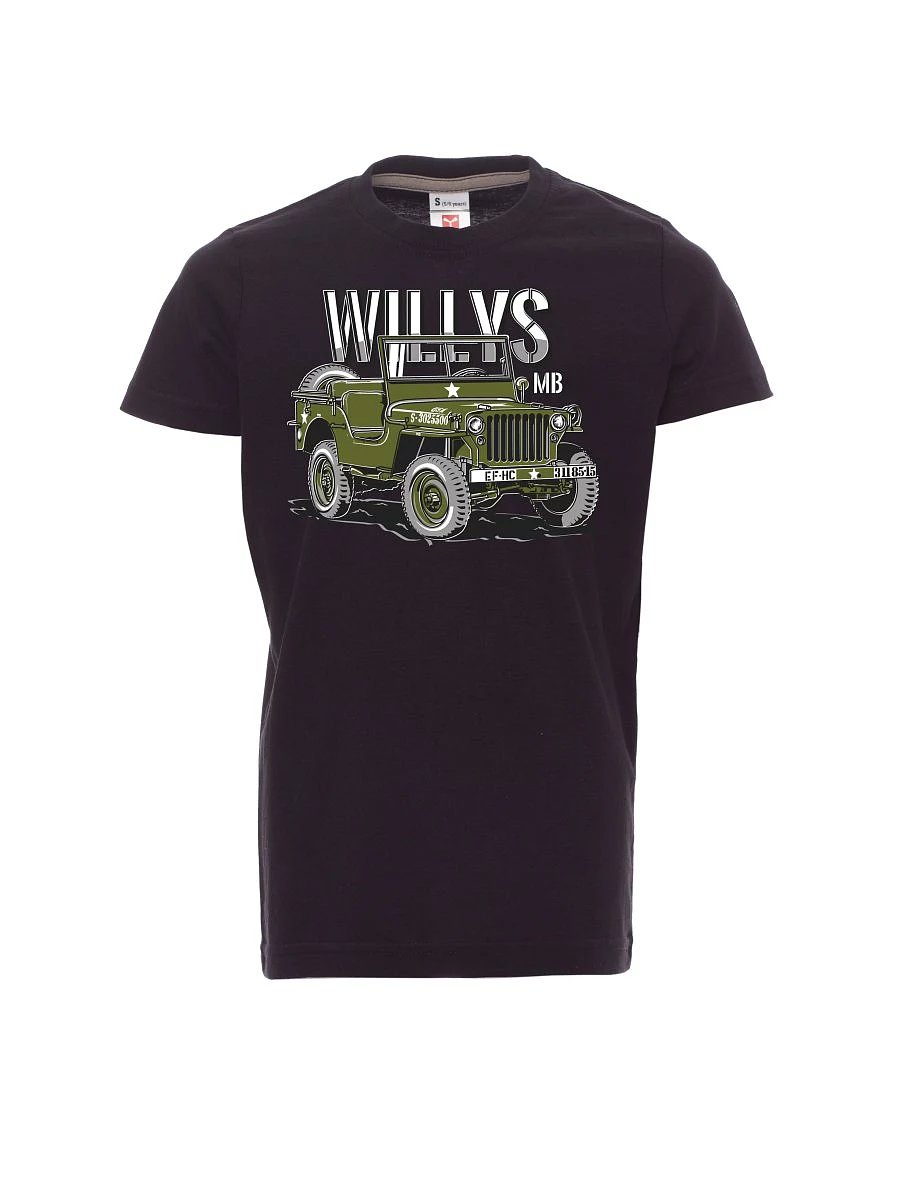 Schwarzes Kinder T-Shirt Willys MB