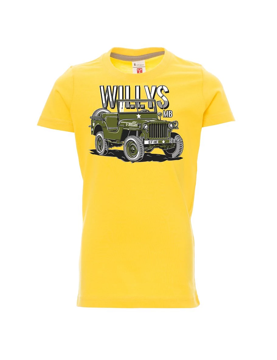 Gelbes Kinder T-Shirt Willys MB