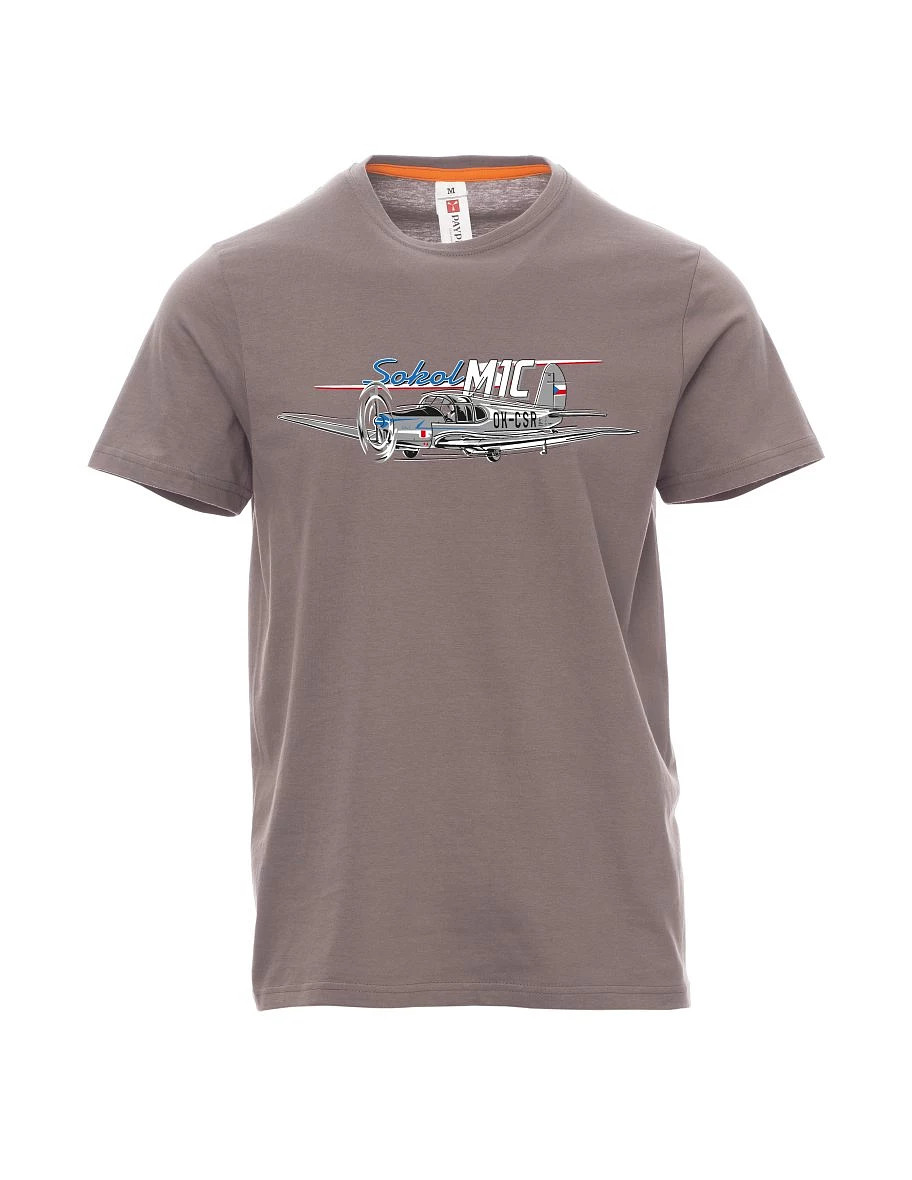 Stahlgrau T-Shirt für Männer Flugzeug Sokol