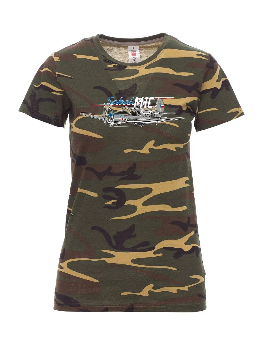 Tarnung T-Shirt für Damen Flugzeug Sokol