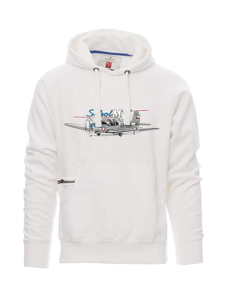 Weißes Sweatshirt für Männer Flugzeug Sokol