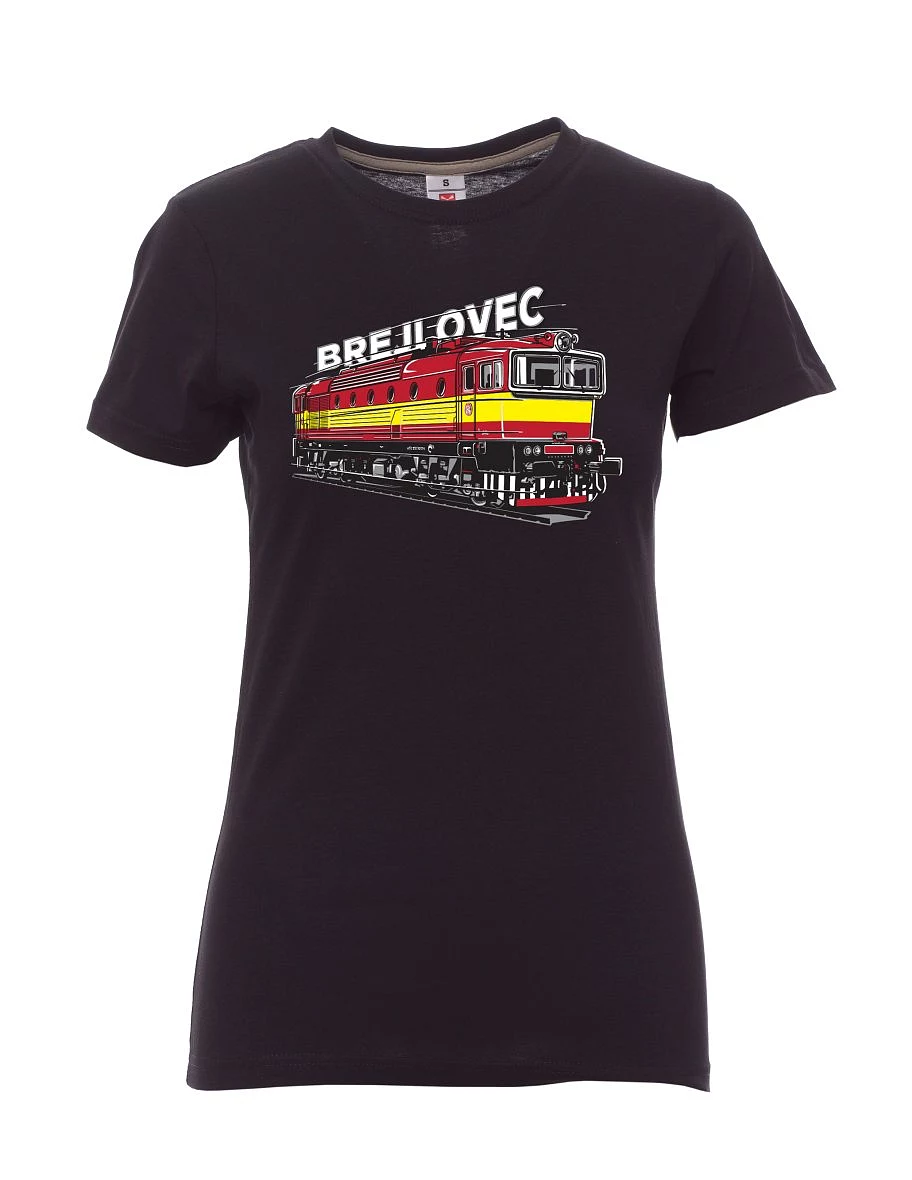 Schwarzes T-Shirt für Damen Lokomotive 753