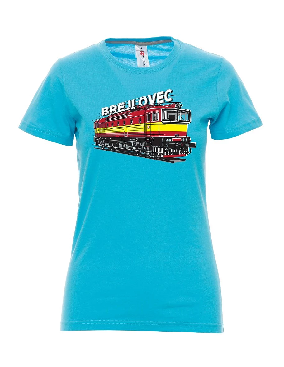 Atoll-blaues T-Shirt für Damen Lokomotive 753