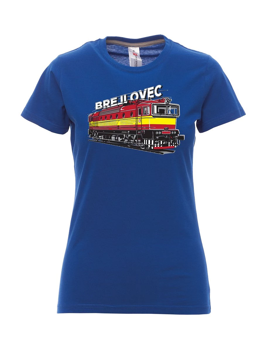Königsblaues T-Shirt für Damen Lokomotive 753