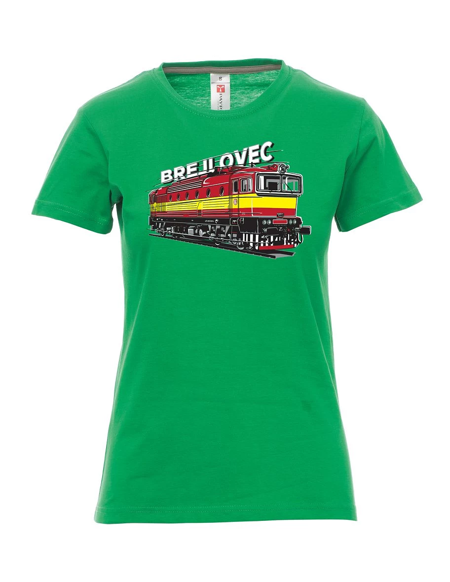 Grünes T-Shirt für Damen Lokomotive 753
