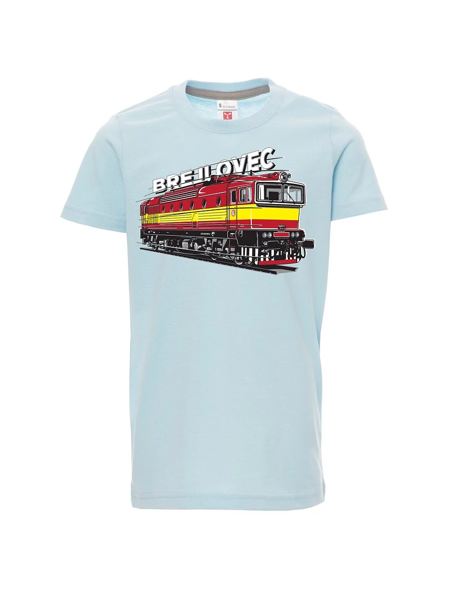 Blassblaues Kinder T-Shirt Lokomotive 753