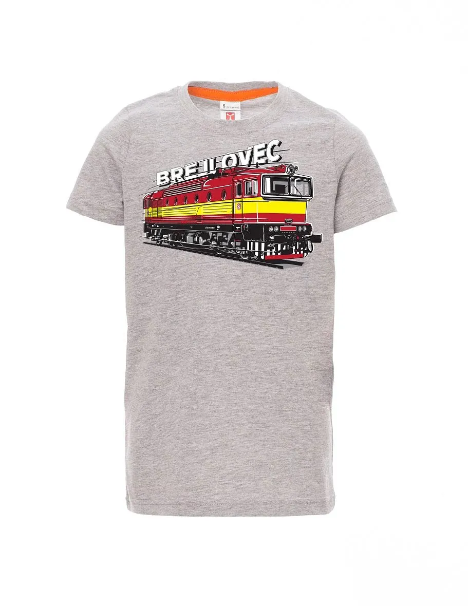 Grau melange Kinder T-Shirt Lokomotive 753