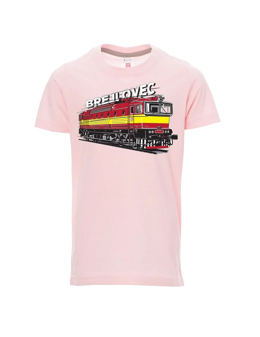 Hell-Pink Kinder T-Shirt Lokomotive 753