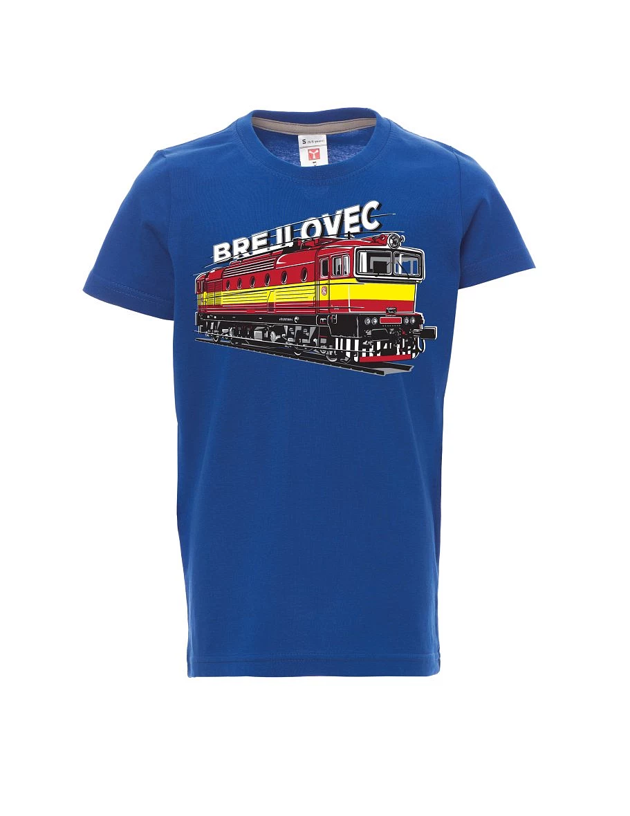 Blaues Kinder T-Shirt Lokomotive 753