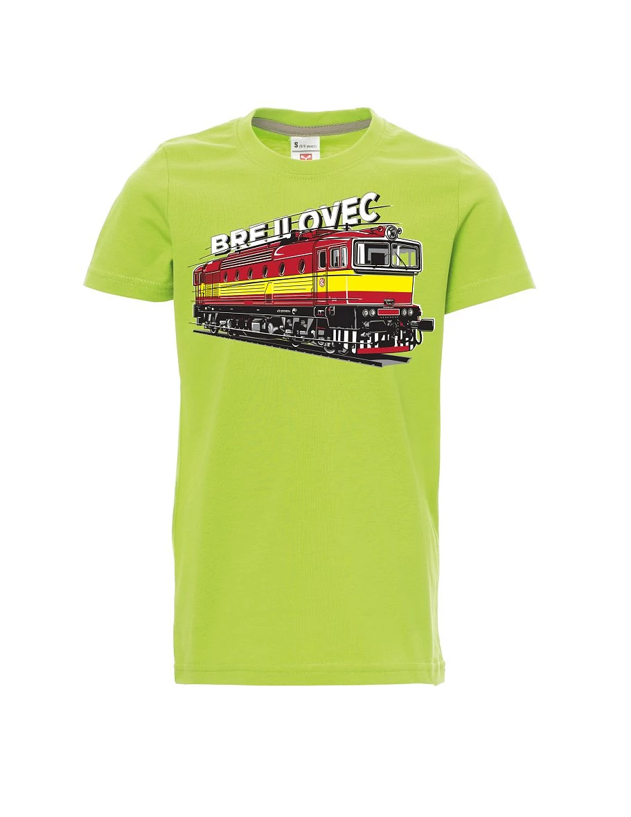 Hellgrünes Kinder T-Shirt Lokomotive 753