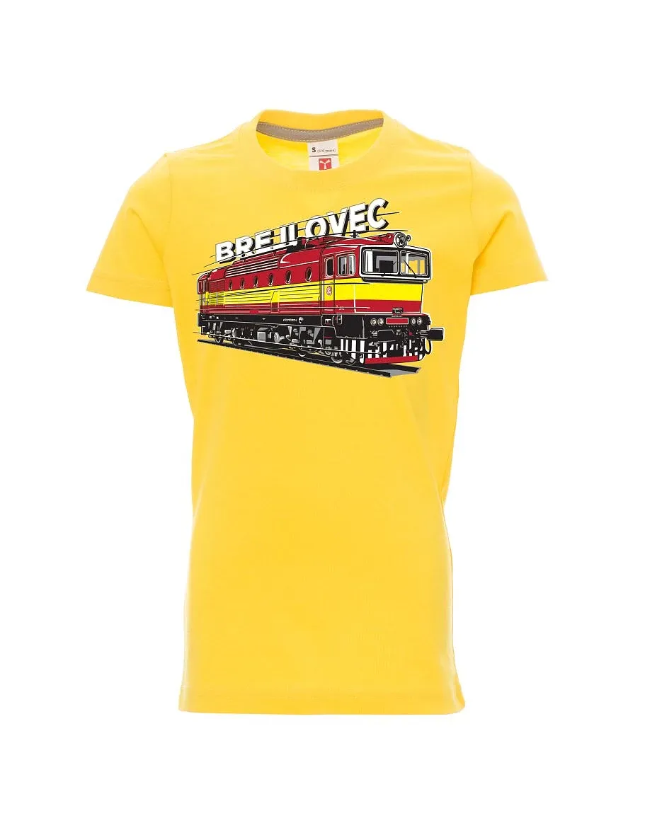 Gelbes Kinder T-Shirt Lokomotive 753