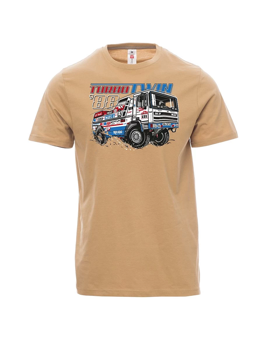 Braunes T-Shirt für Männer TurboTwin aus dakar 1988