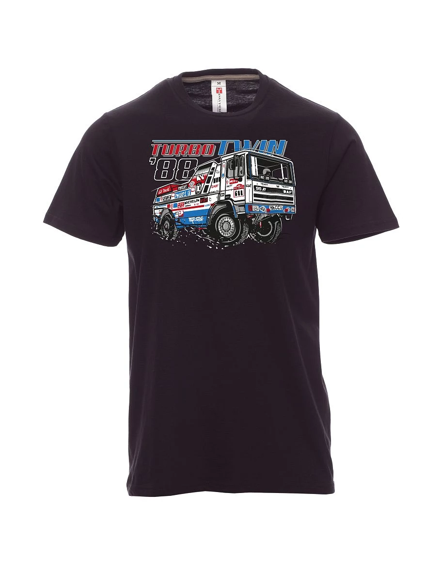 Schwarzes T-Shirt für Männer TurboTwin aus dakar 1988