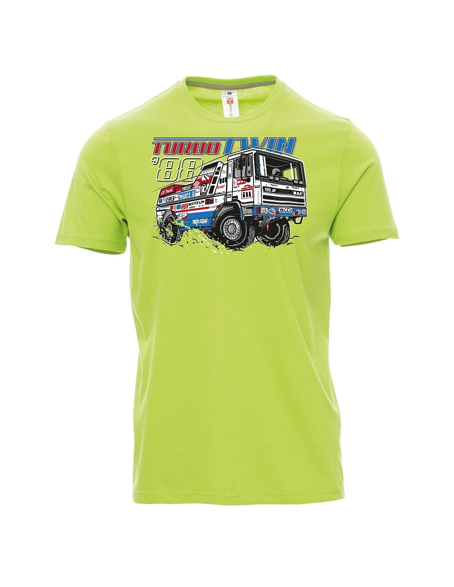 Hellgrünes T-Shirt für Männer TurboTwin aus dakar 1988