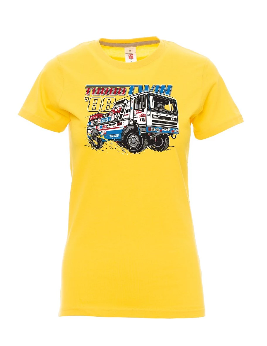 Gelbes T-Shirt für Damen TurboTwin aus Dakar 1988