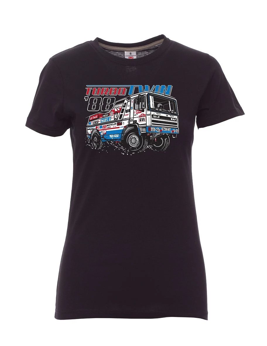 Schwarzes T-Shirt für Damen TurboTwin aus Dakar 1988