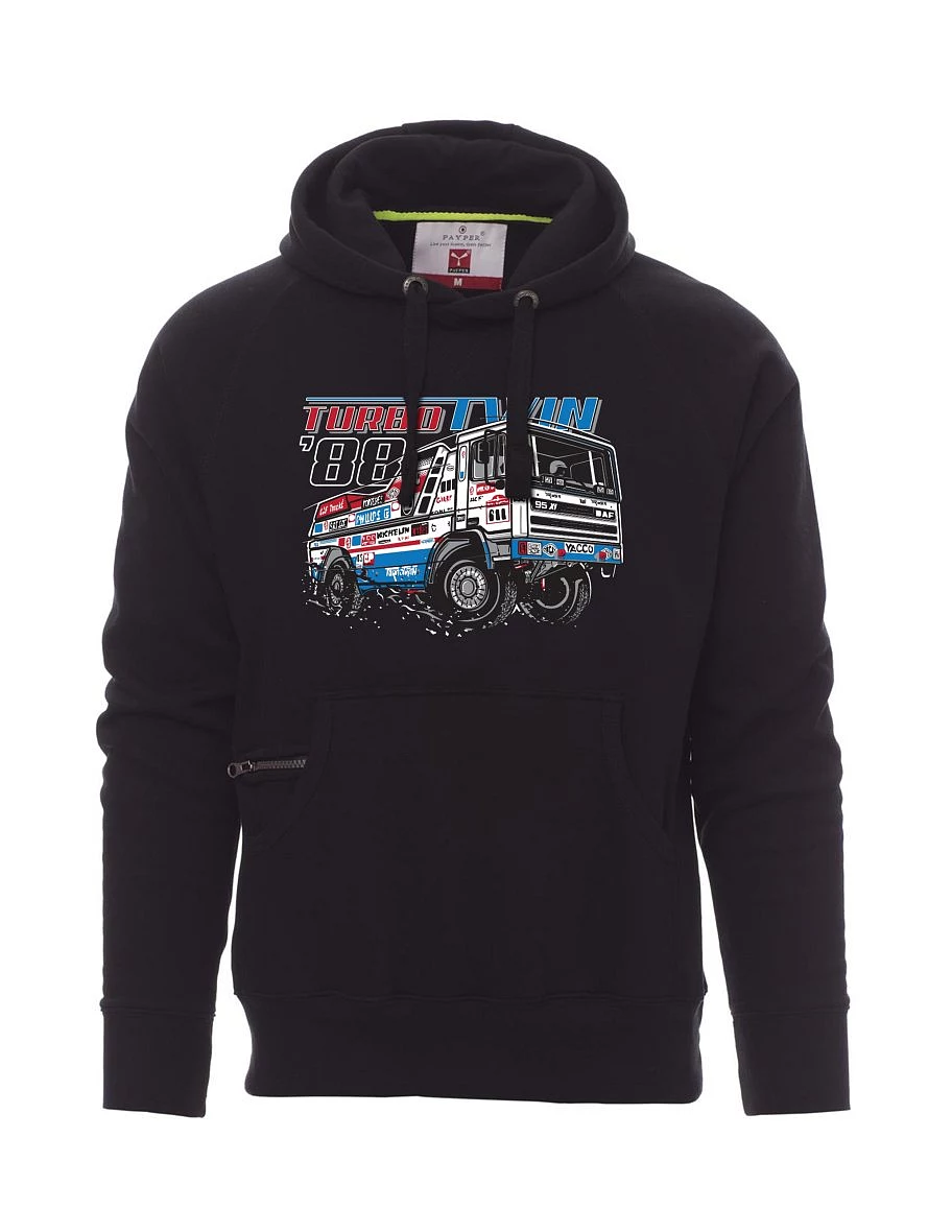 Schwarzes Sweatshirt für Männer TurboTwin aus Dakar 1988