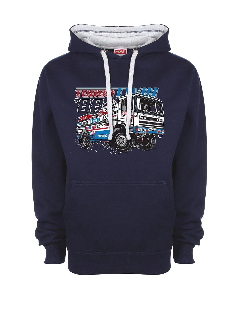 Grau-marines Sweatshirt TurboTwin aus Dakar 1988
