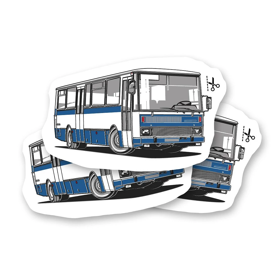 Abwaschbares Tatoo mit den erfahrenen Bus