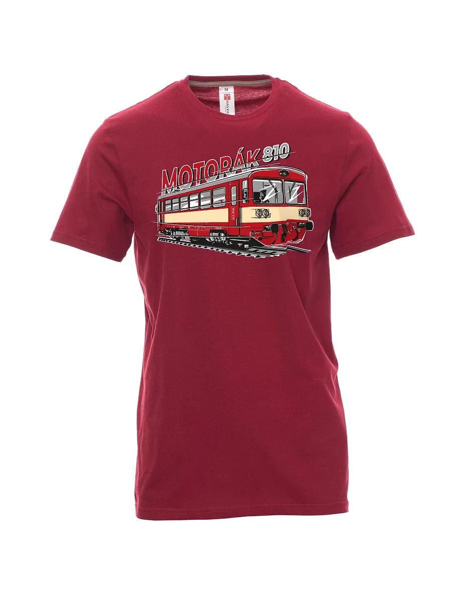 Dunkelrotes T-Shirt für Männer Autozug 810