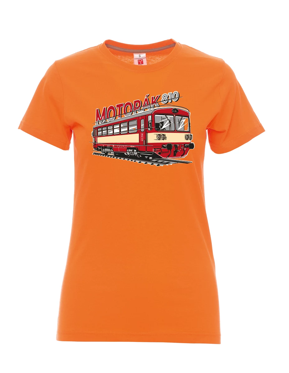 Orange T-Shirt für Damen Autozug 810