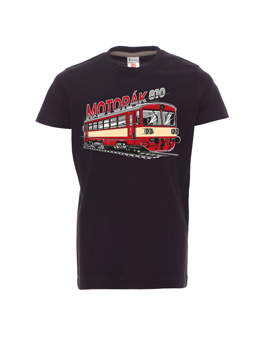 Schwarzes Kinder T-Shirt Autozug 810