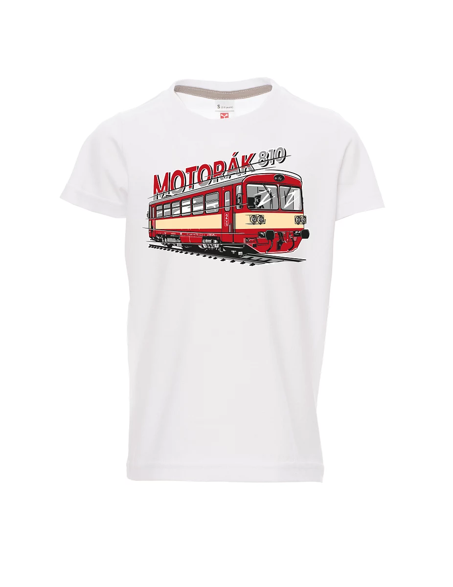 Weißes Kinder T-Shirt Autozug 810