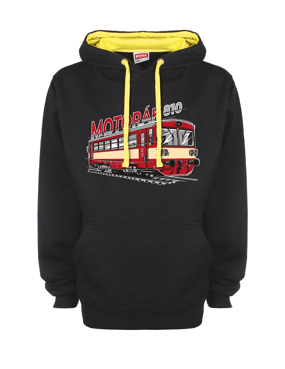 Gelb-schwarzes Sweatshirt mit Autozug 810