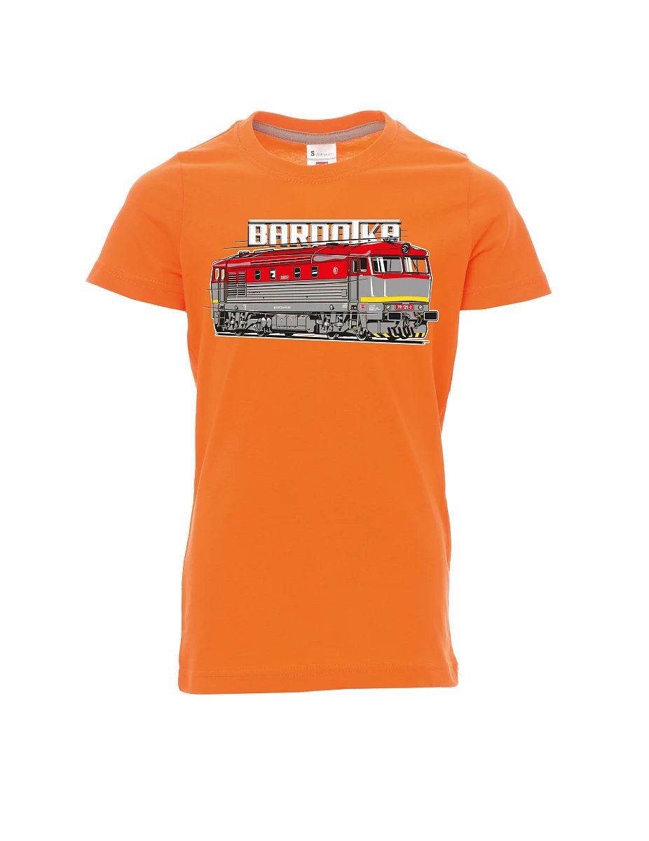 Orange Kinder T-Shirt Lokomotive Bardotka