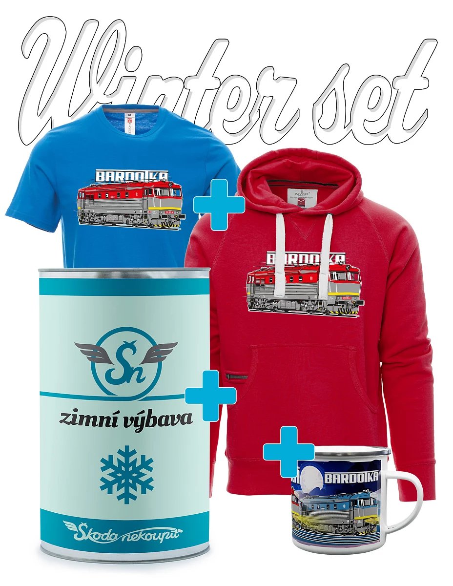 Geschenk Winter-Set Lokomotive Bardotka