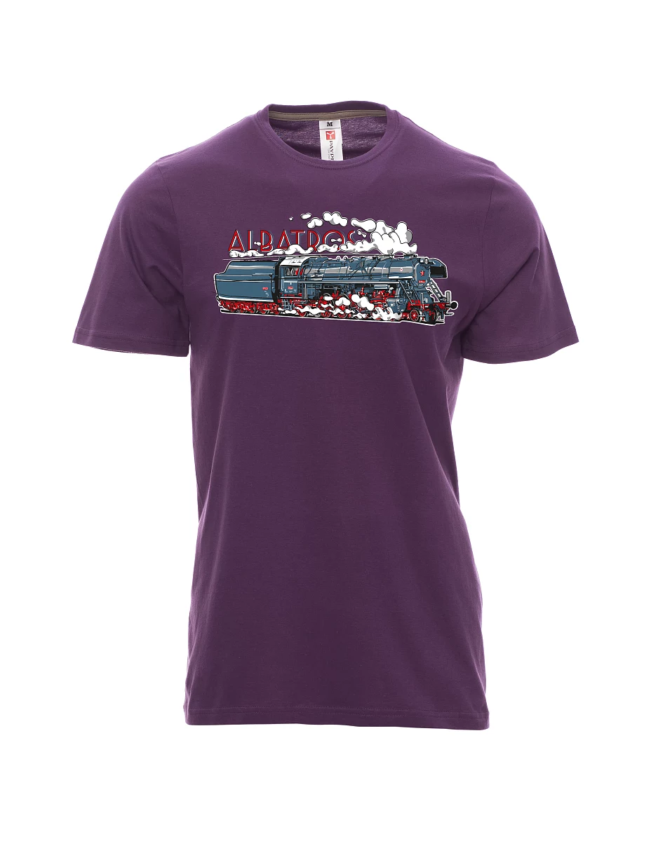 Violett T-Shirt für Männer Lokomotive Albatros