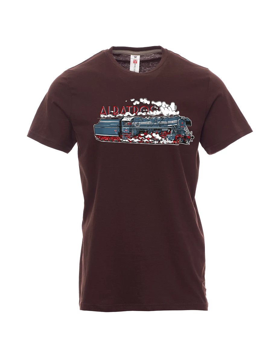 Dunkelbraun T-Shirt für Männer Lokomotive Albatros