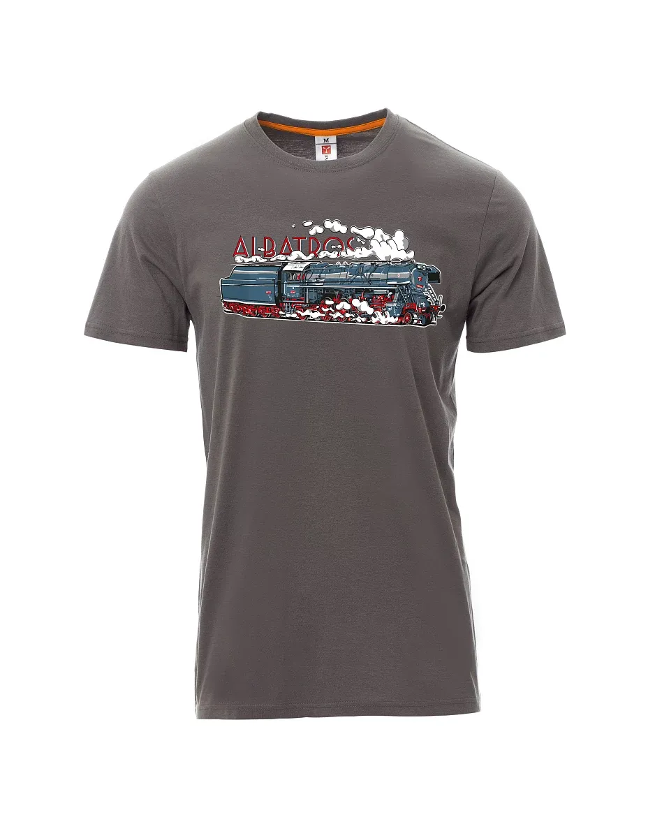 Graues T-Shirt für Männer Lokomotive Albatros
