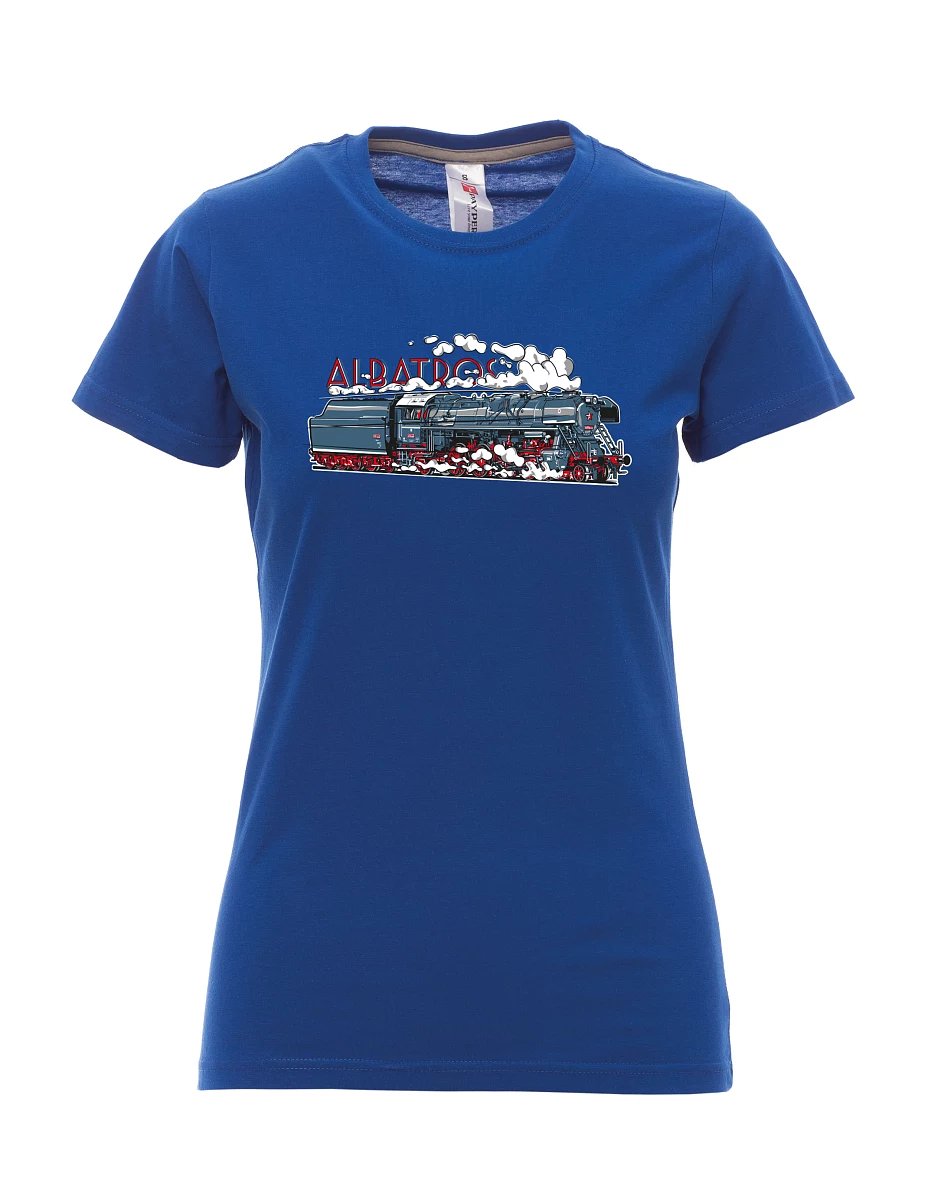 Königsblaues T-Shirt für Damen Lokomotive Albatros
