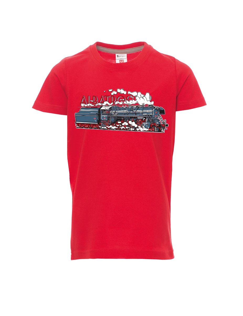 Rotes Kinder T-Shirt Lokomotive Albatros