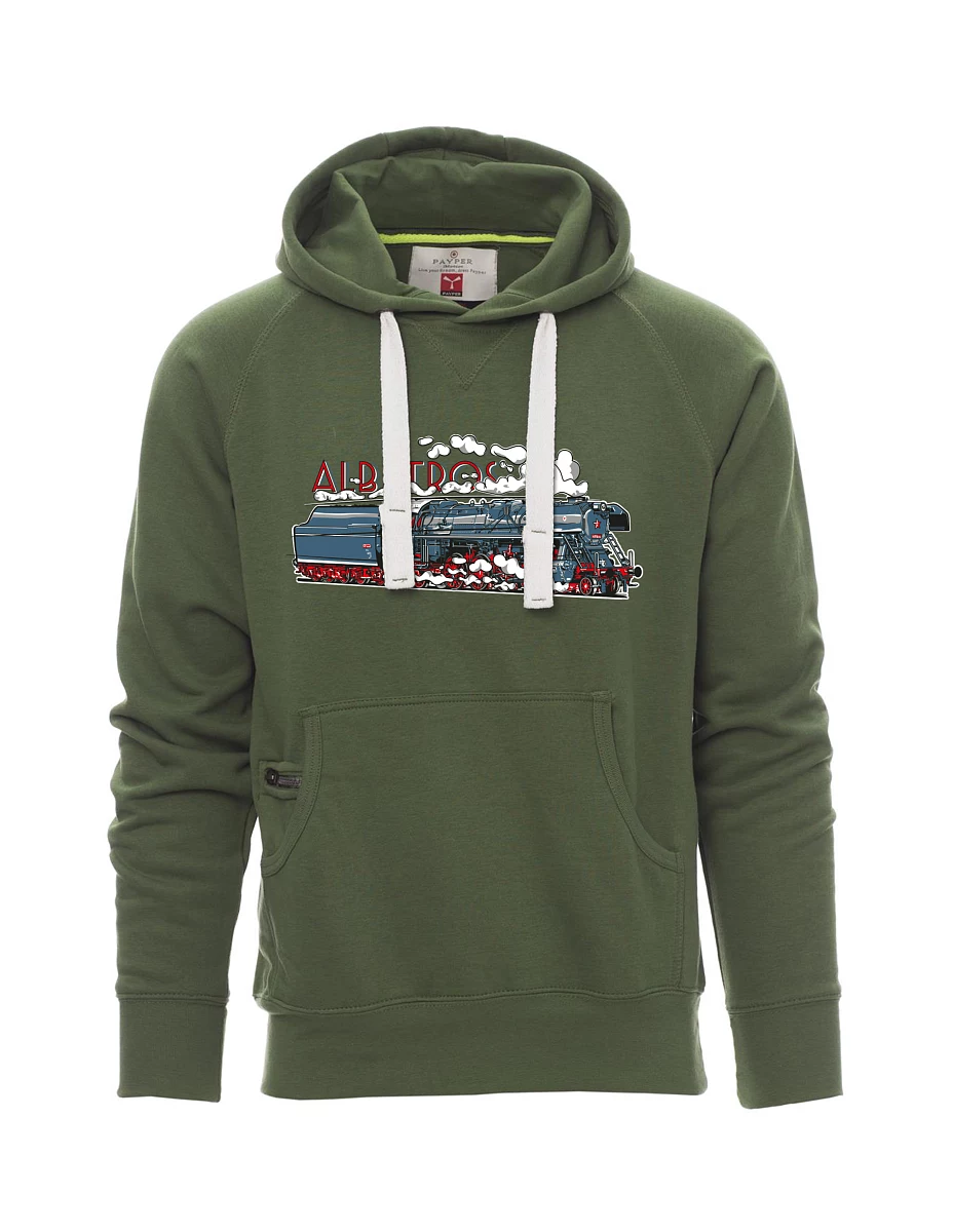 Dunkelgrünes Sweatshirt für Männer Lokomotive Albatros