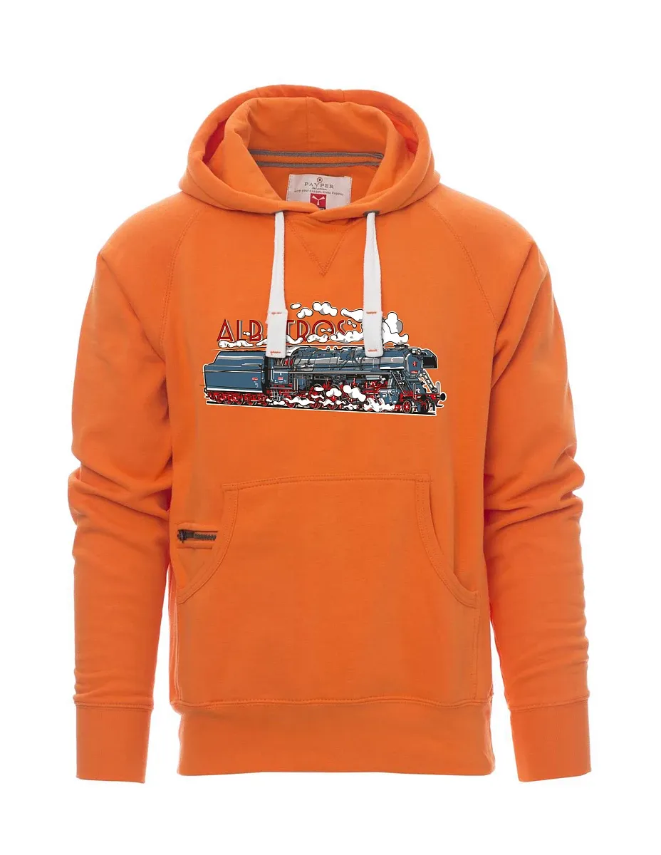 Orange Sweatshirt für Männer Lokomotive Albatros