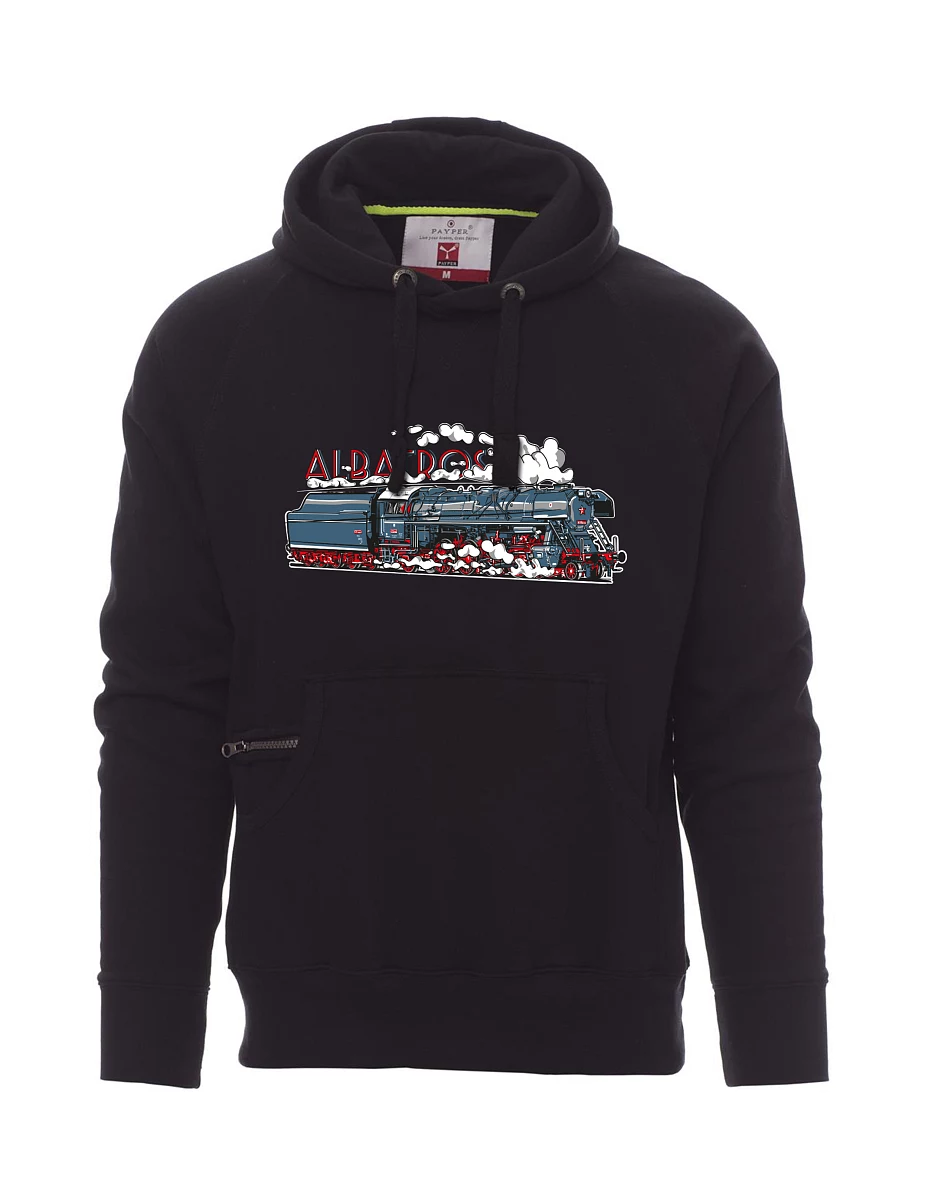 Schwarzes Sweatshirt für Männer Lokomotive Albatros