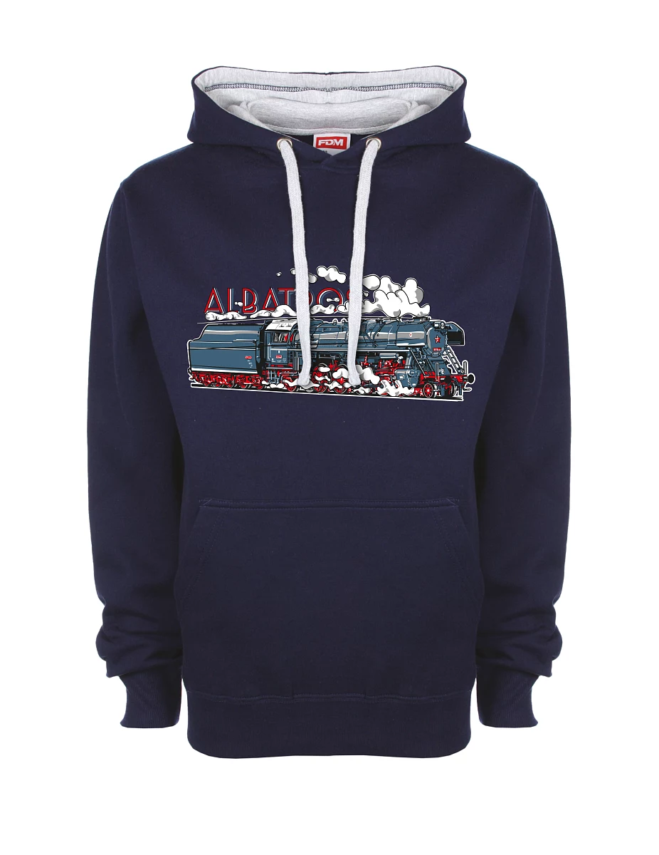 Grau-marines Sweatshirt Lokomotive Albatros
