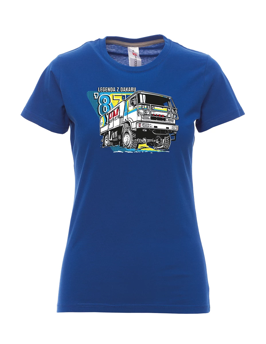 Königsblaues T-Shirt für Damen Liaz aus Dakar 1987