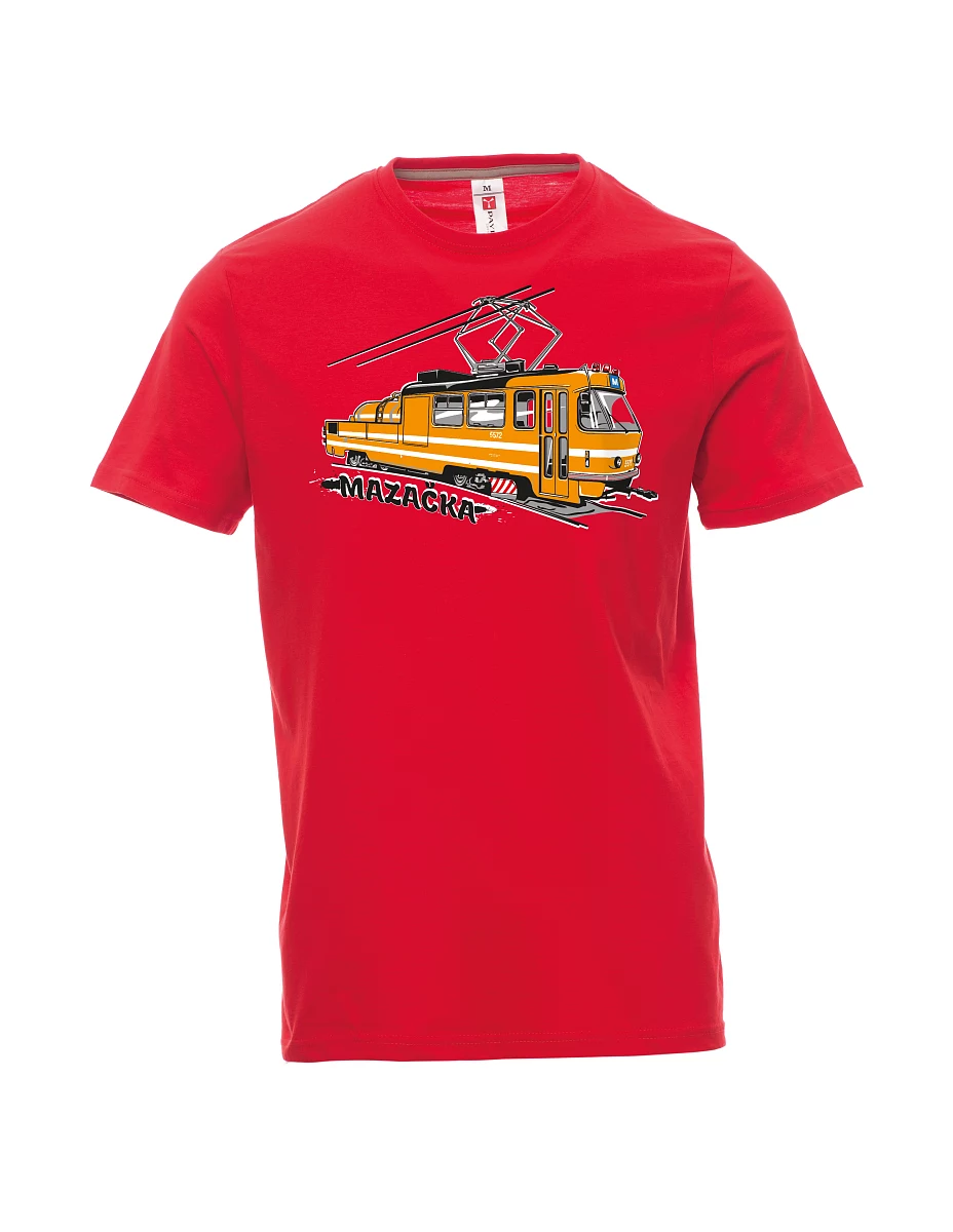 Rotes T-Shirt für Männer Schmiertram